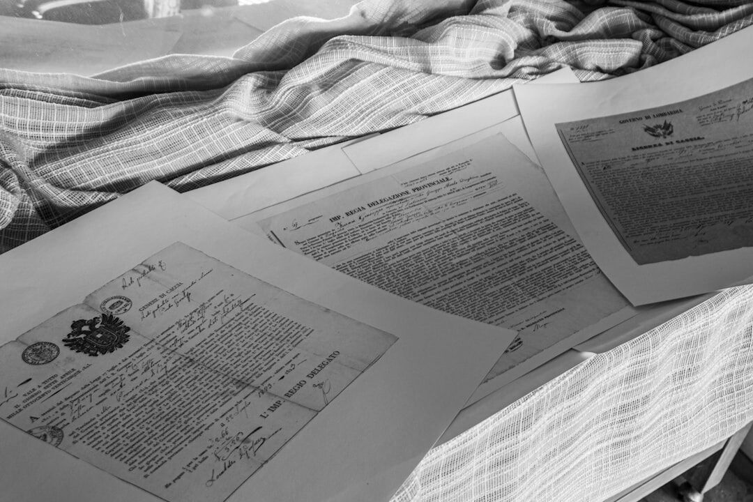 documents on desk