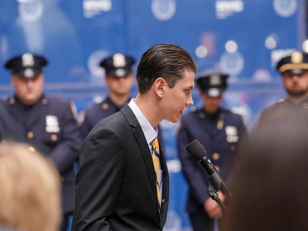 mayor at press conference
